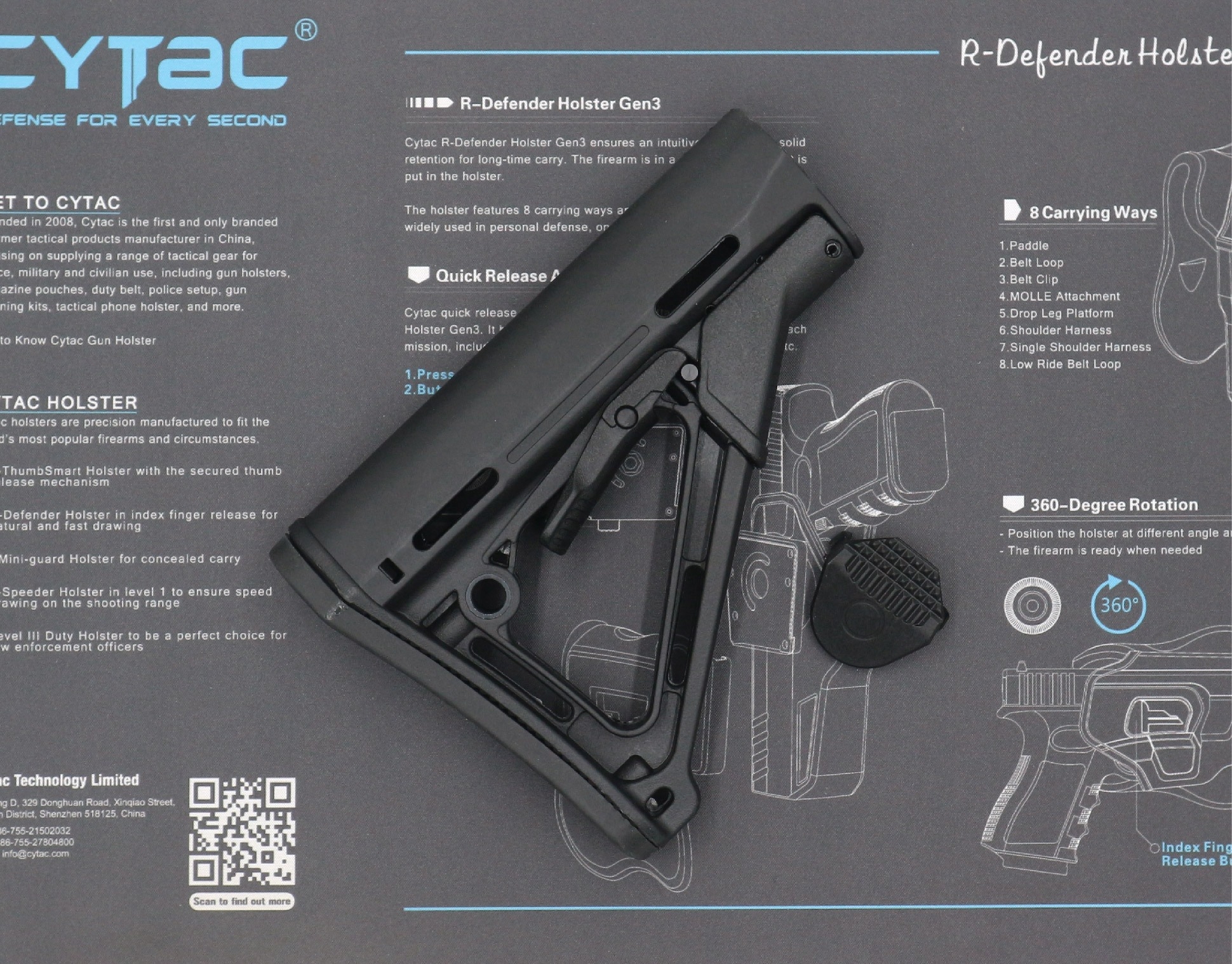 พานท้าย CTR แบบบาง -พานท้าย ตระกูล M4 ประกอบง่าย -มีปุ่ม ปรับสไลด์ เลื่อน ยืด - หด ได้ -มีระบบ Friction Lock ยึดติดแน่น ไม่หลวมคลอน -มีช่อง รูต่อกับหูกวินปลดไว QD ใช้งานง่าย -มียางรองท้ายกันลื่น และลดแรงกระแทก 2 สี ดำ ทราย