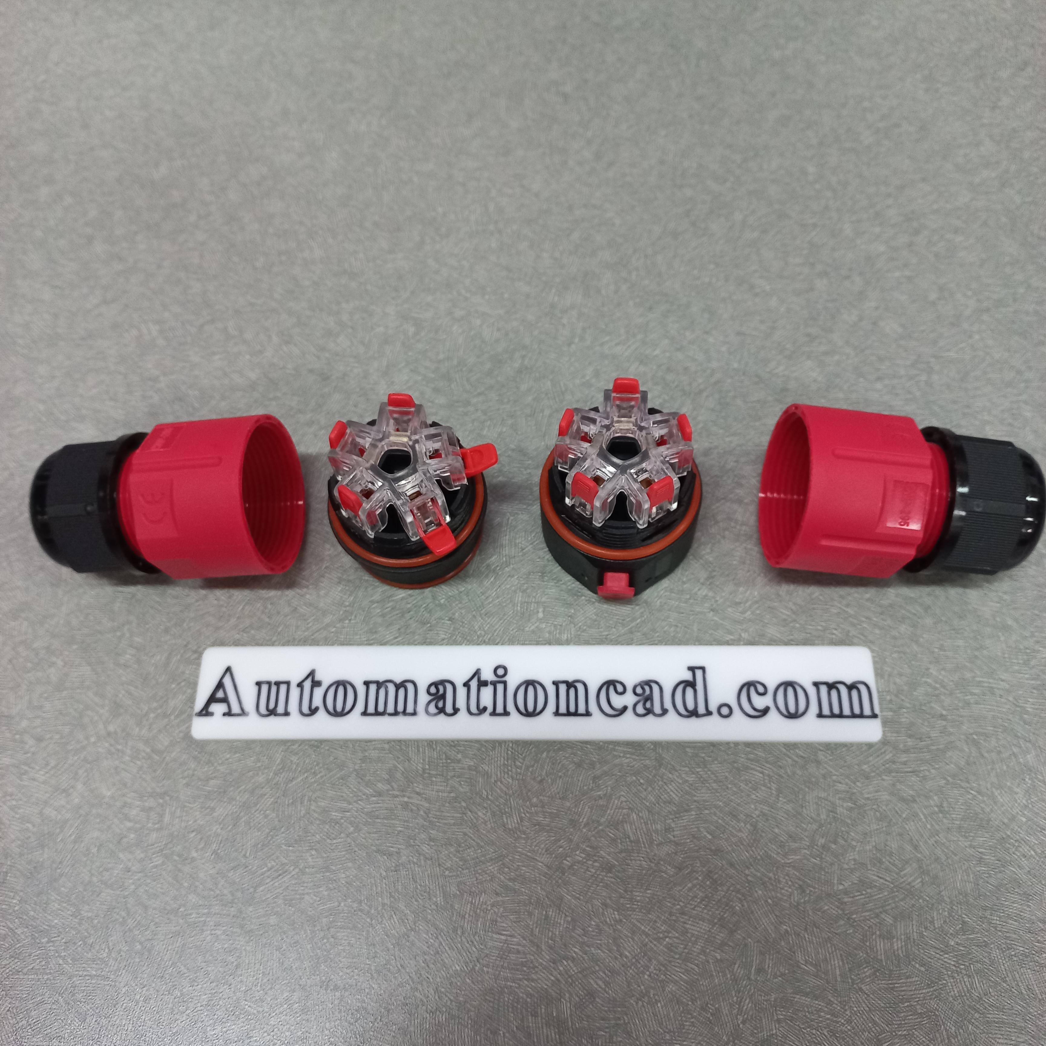 ปลั๊กคอนเนคเตอร์กันน้ำ ใช้กับสายไฟ ขนาด 0.5 ถึง 1.5 mm² แบบ 5 เส้น ข้อต่อสายไฟแบบหนีบ