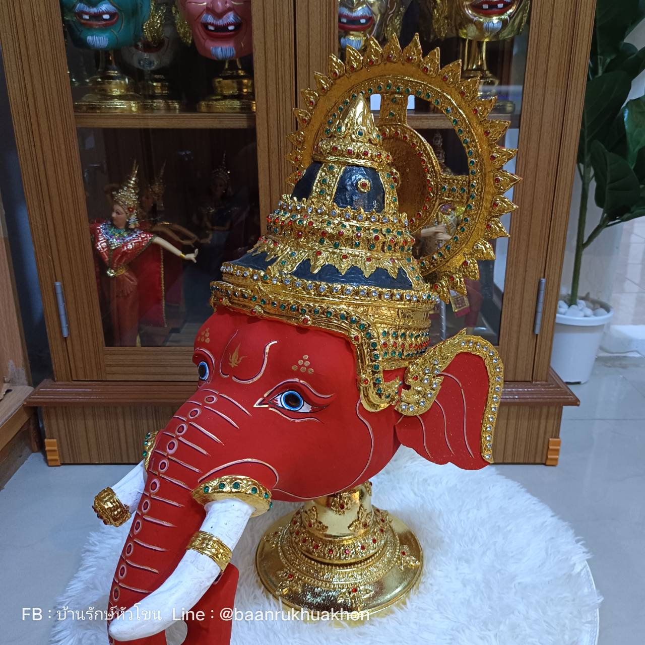 พระพิฆเนศ ขนาดครอบ งานกระดาษ