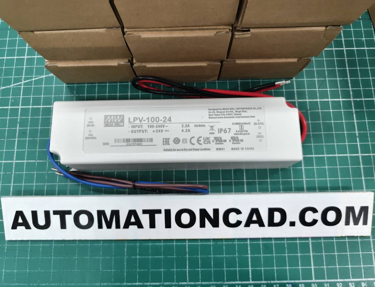 LED Driver พาวเวอร์ซัพพลาย LPV-100-24 Meanwell 24VDC 100W Switching Power Supply