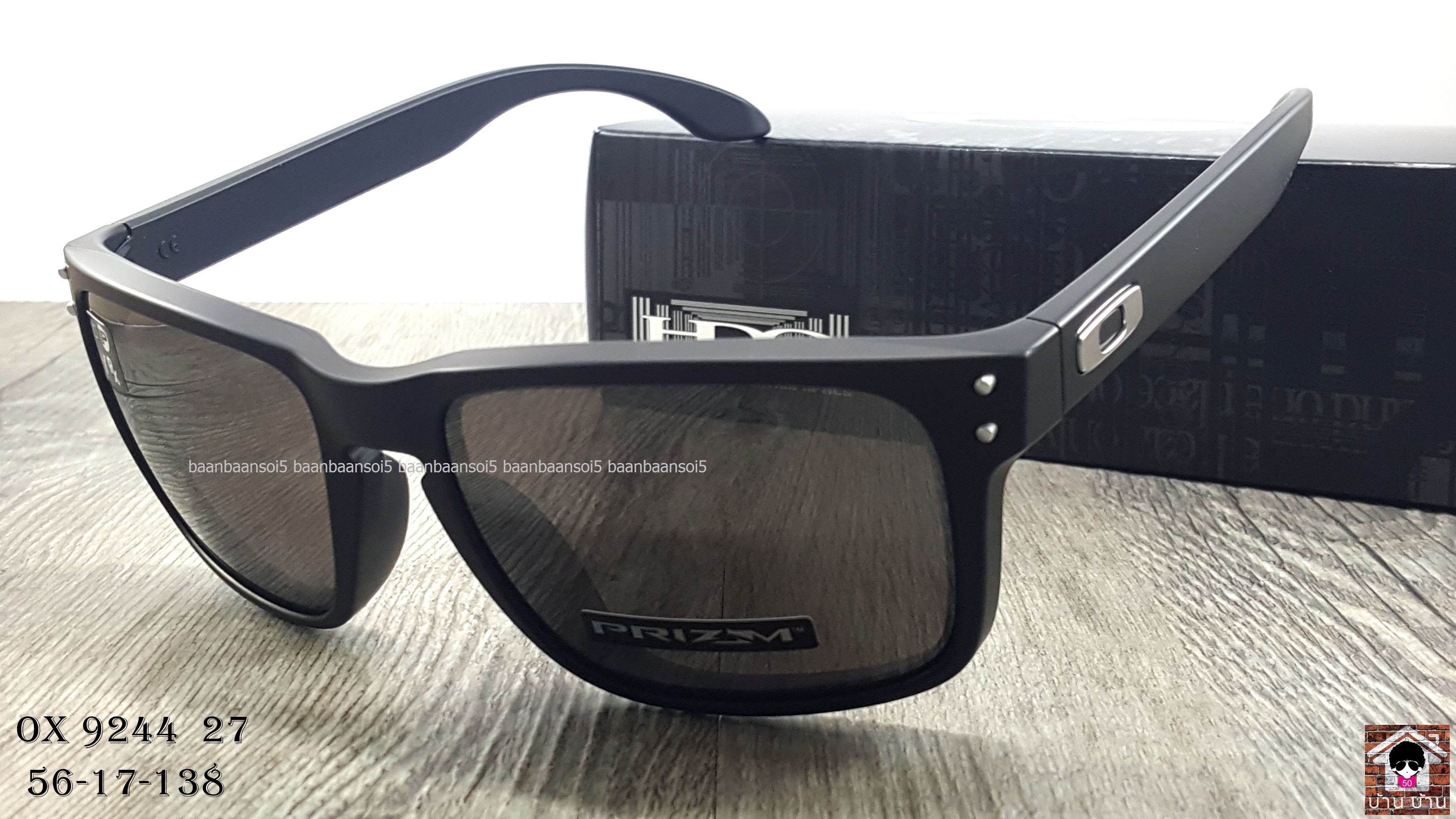 OAKLEY OO9244-27 HOLBROOK (ASIA FIT) Matte Black/Prizm Black Iridium โปรโมชั่น ราคา 3,800 บาท