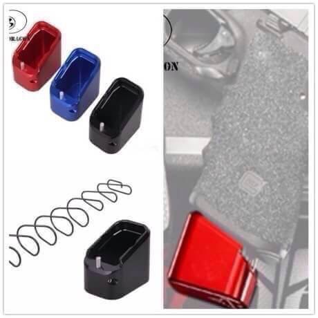 New.TARAN ยุทธวิธีนวัตกรรม-อาวุธฐาน อลูมิเนียม PAD KIT สำหรับ GLOCK The USPA IPSC และ IDPACS กีฬา ส้นแมกอลูมิเนียม cnc. สำหรับปืน GLOCK 9/40 + เพิ่ม 5 นัด ขนาด 9 mm. + เพิ่ม 4 นัด ขนาด .40 มีมา 6 สี ราคาพิเศษ