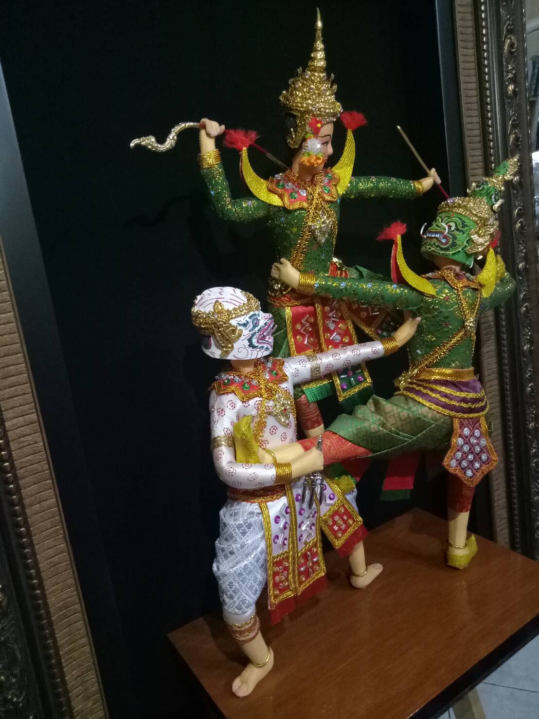 ตุ๊กตาโขน ชุดศึกรบ 3 ตัว หนุมาน + พระรามหรือพระลักษณ์ + ทศกัณฐ์