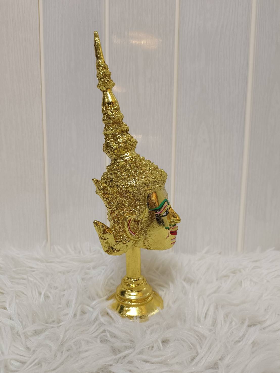 หัวโขน พระลักษณ์ ขนาดเล็ก พร้อมฐานทอง