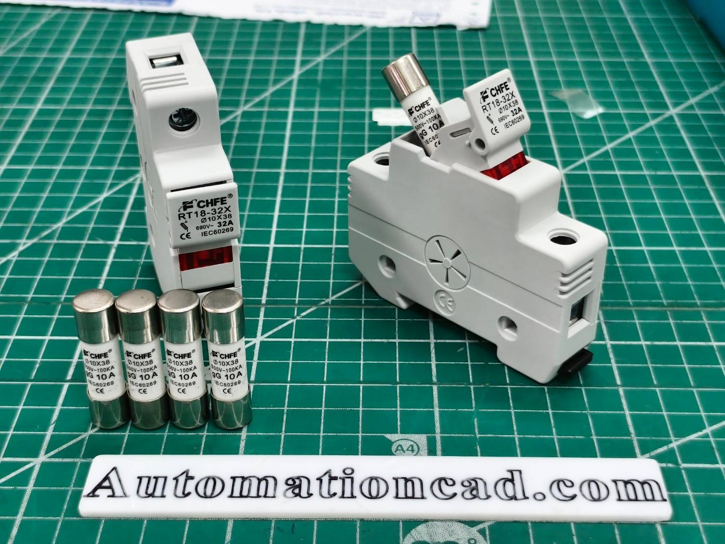 ฟิวส์ 10x38 10A 500V 100KA ฟิวส์กระบอก ลูกฟิวส์ Fuse Link ฟิวส์เซรามิค 10*38 Size 10A