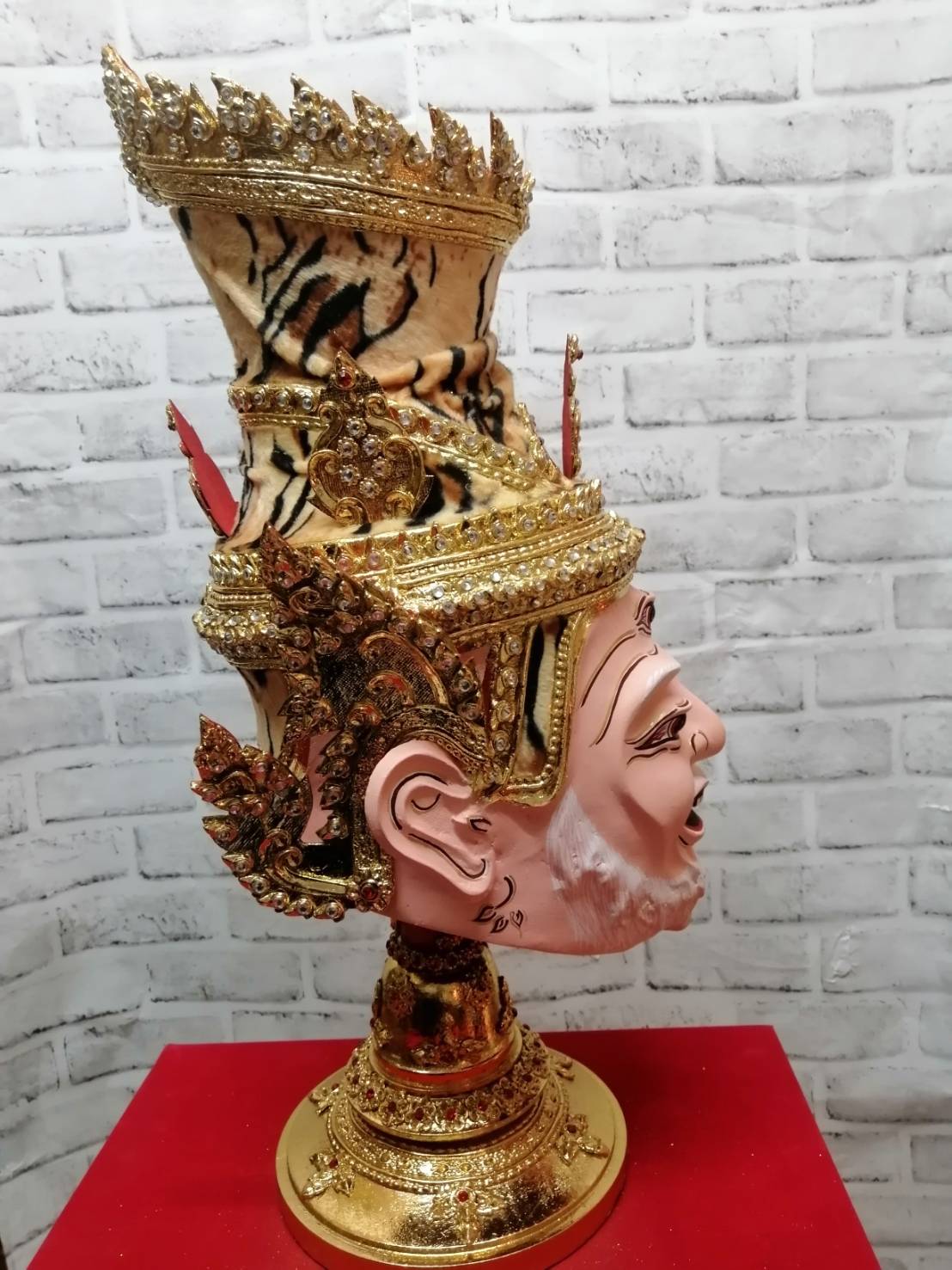 พ่อแก่ตาไฟ ฤาษี ขนาดครอบ (หน้าสีเนื้อ)