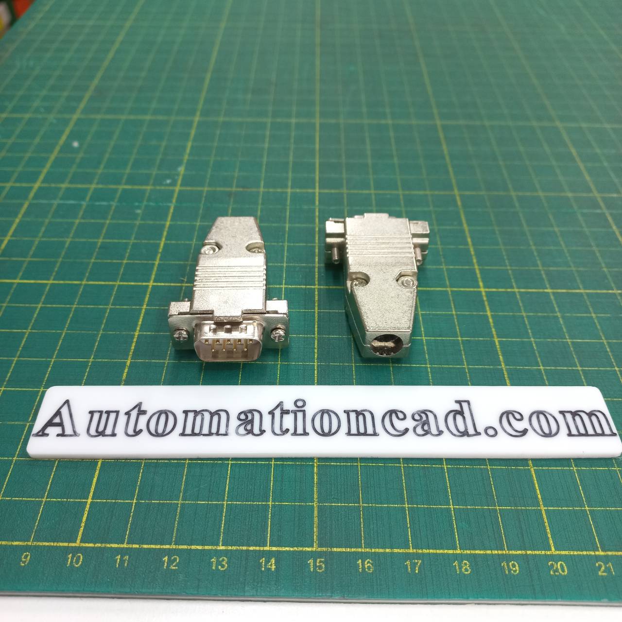 คอนเนคเตอร์ DB9 ตัวผู้ หัวคอนเนคเตอร์ ฝาเหล็ก 9 Pins Connector