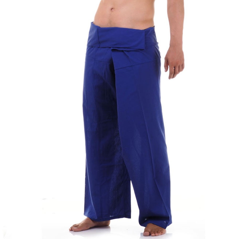 กางเกงชาวเล กางเล กางเกงสะดอ เตี่ยวสะดอ กางเกงสะปาสีกรมท่า Fisherman pants กรมท่า FREE SIZE