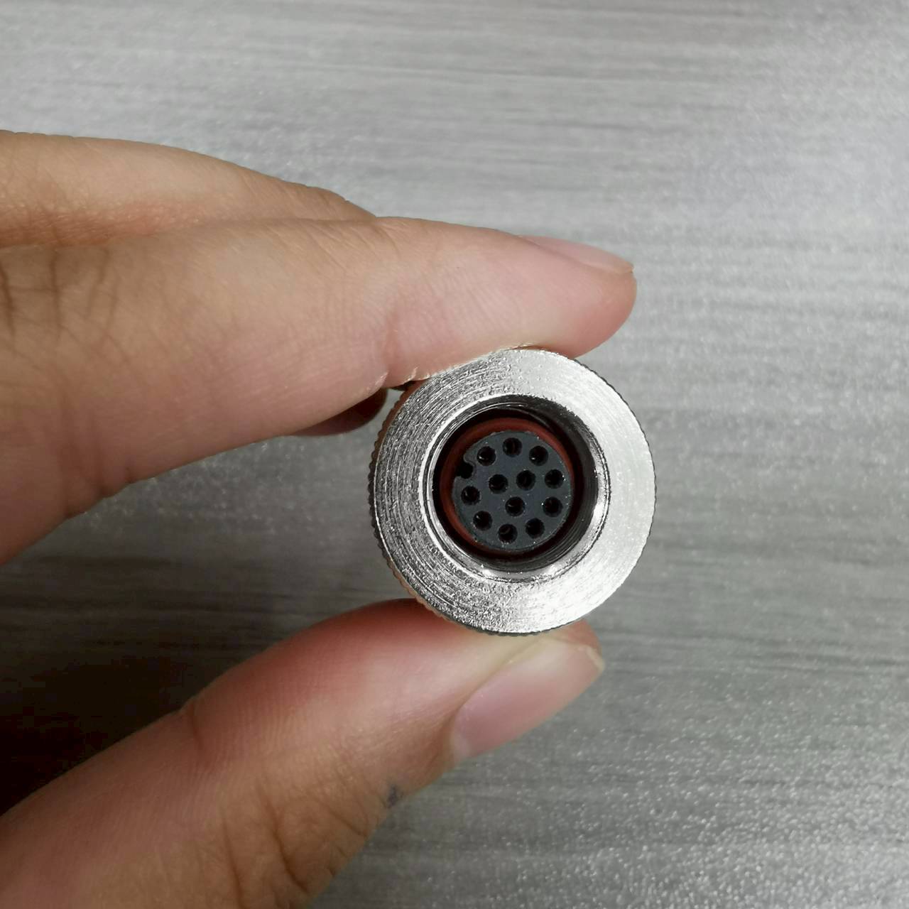 หัวคอนเนคเตอร์ M12 12Pins แบบตรง ตัวเมีย Connector