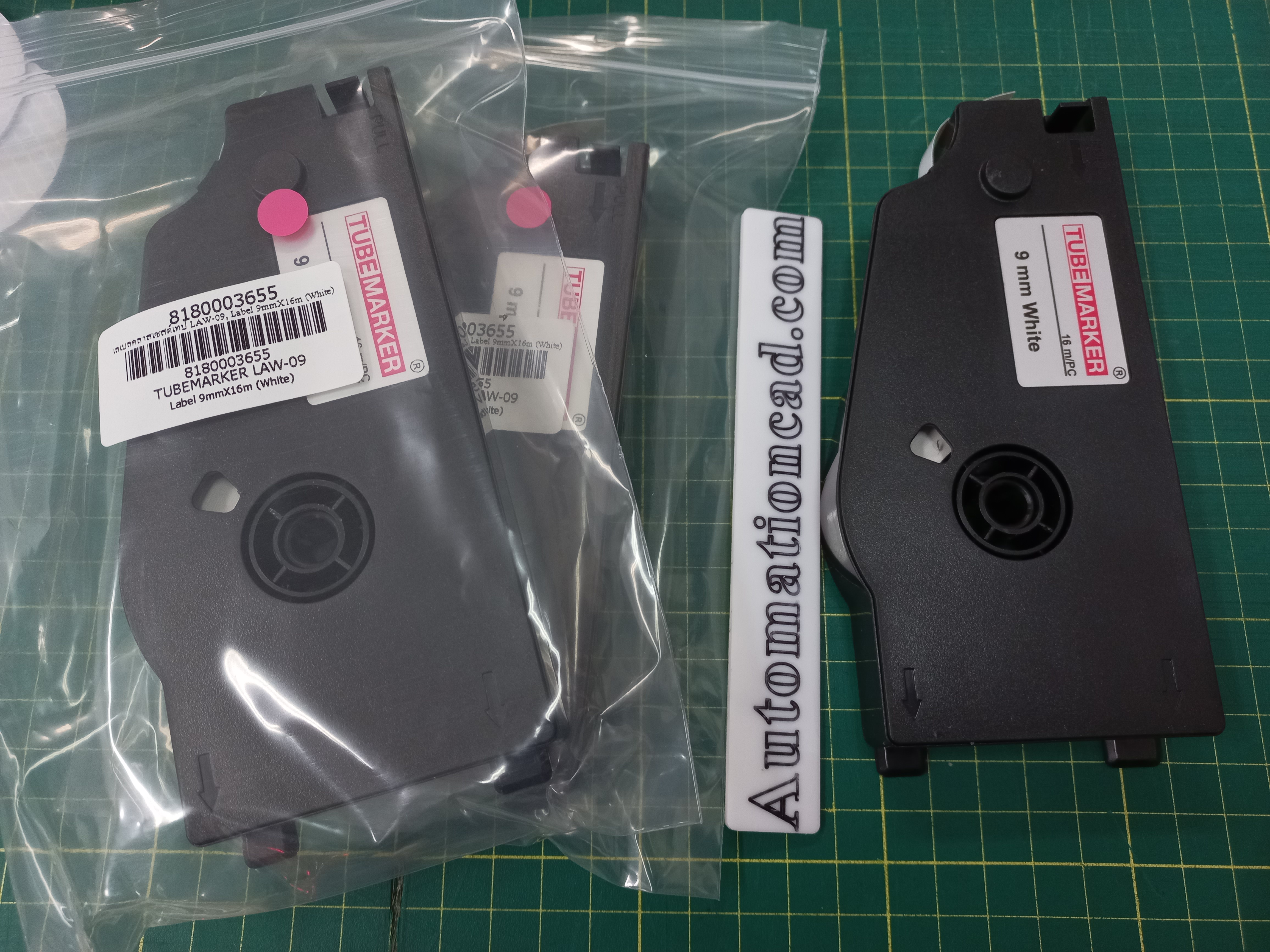 สติ๊กเกอร์ TUBE MARKER 9mmX16m สีขาว ใช้กับเครื่องพิมพ์ฮอตมาร์ค ปลอกมาร์คสายไฟ