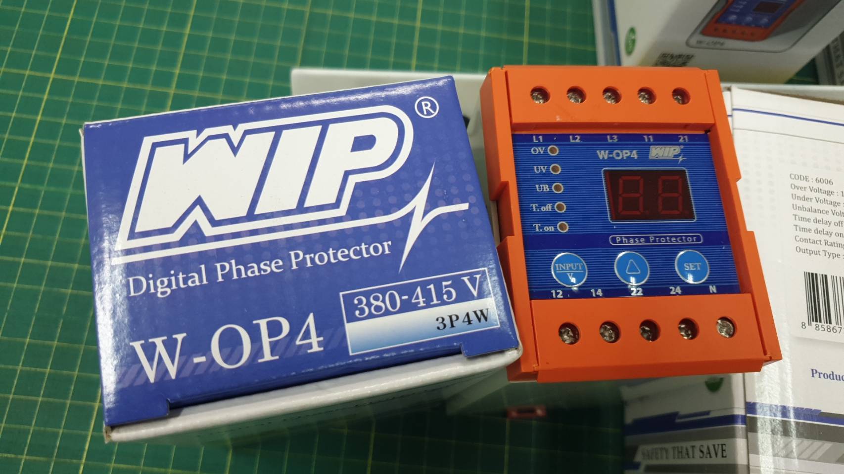 W-OP4 เฟสโปรเทคชั่น WIP อุปกรณ์ป้องกันไฟตก ไฟเกิน ให้เลือก Phase Protection Relay WOP4