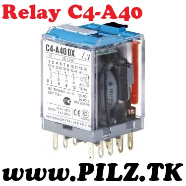 C4-A40/DC24V Comat Releco Relay 4 C/O LiNE iD PILZ.TK