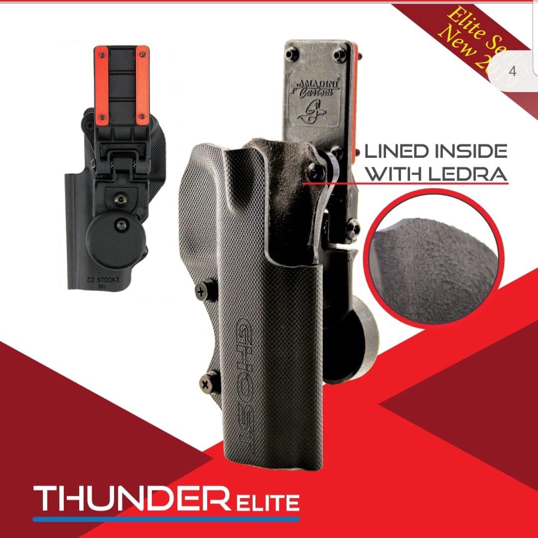 ซอง GHOST สำหรับแข่งกีฬา IPSC และ IDPA ซับใน ด้วยกำมะหยี กันปืนเป็นรอย สำหรับปืน CZ 1 และ 2 ทราโฟ BUL SAS II STI ราคา 3,000 ฿