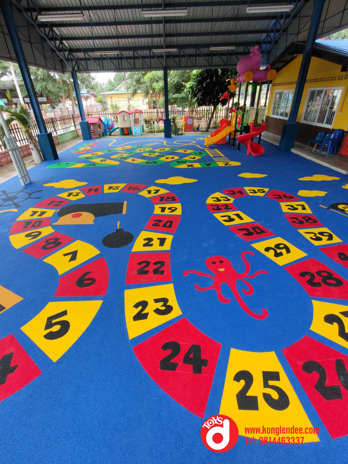 พื้นยาง EPDM พื้นยางกลางแจ้ง ยางปูพื้นสนามEPDM