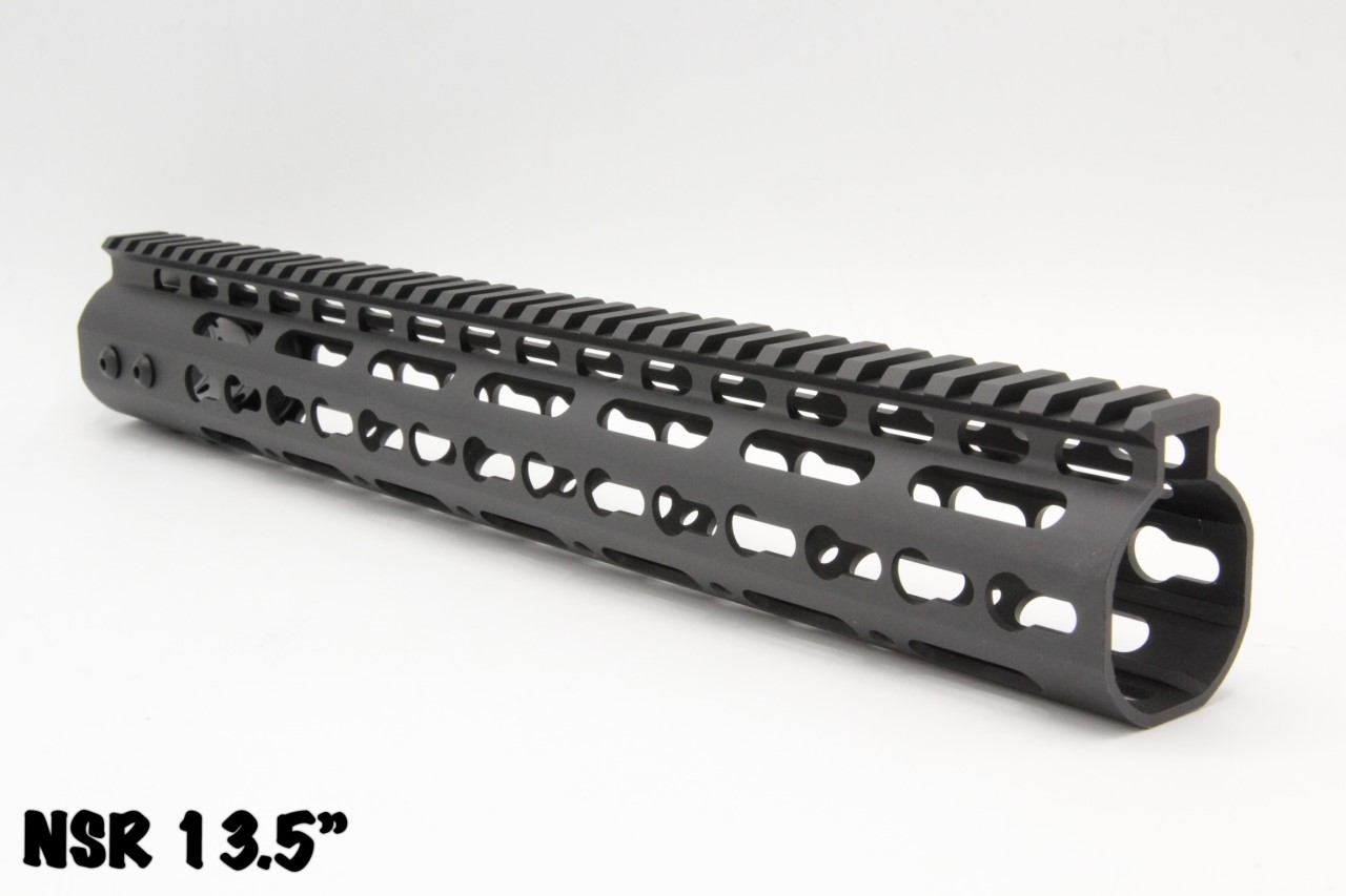 ชุดหน้าNSR ระบบรางKeymod ความยาว13.5” น้ำหนัก : 290 กรัม เส้นผ่านศูนย์กลางภายใน 3.5 cm. มี3สีให้เลือก สีดำ สีทราย สีแดง