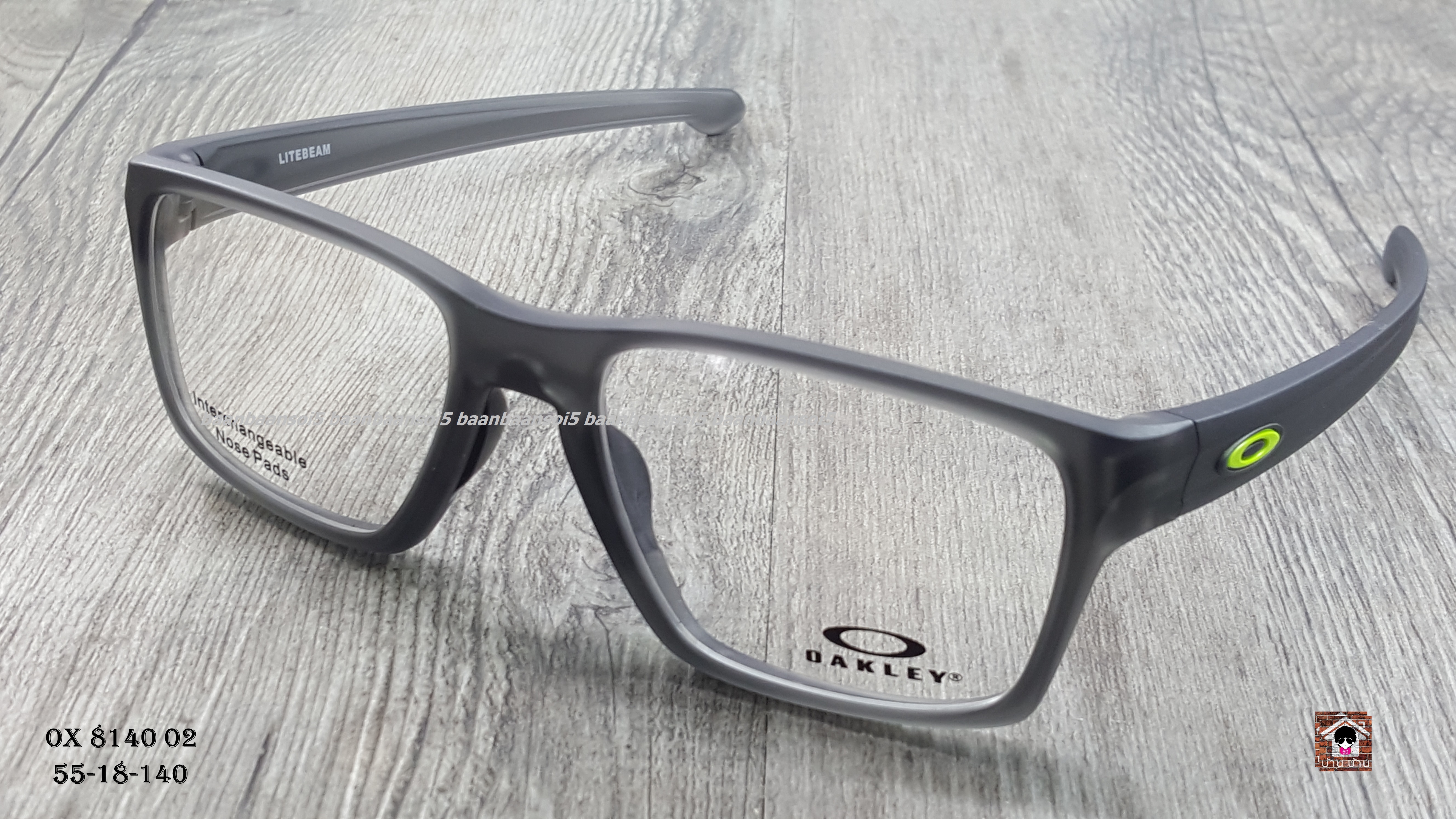 OAKLEY OX8140-02 Satin GreySmock/Ret Burn Optic LITEBEAM โปรโมชั่น กรอบแว่นตาพร้อมเลนส์ HOYA ราคา 4,000 บาท