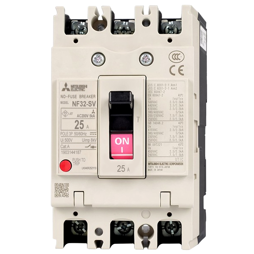 เบรกเกอร์ NF32-SV 3P 25A มิตซูบิชิ MITSUBISHI 25A 3POLE NF32 SV NF32SV