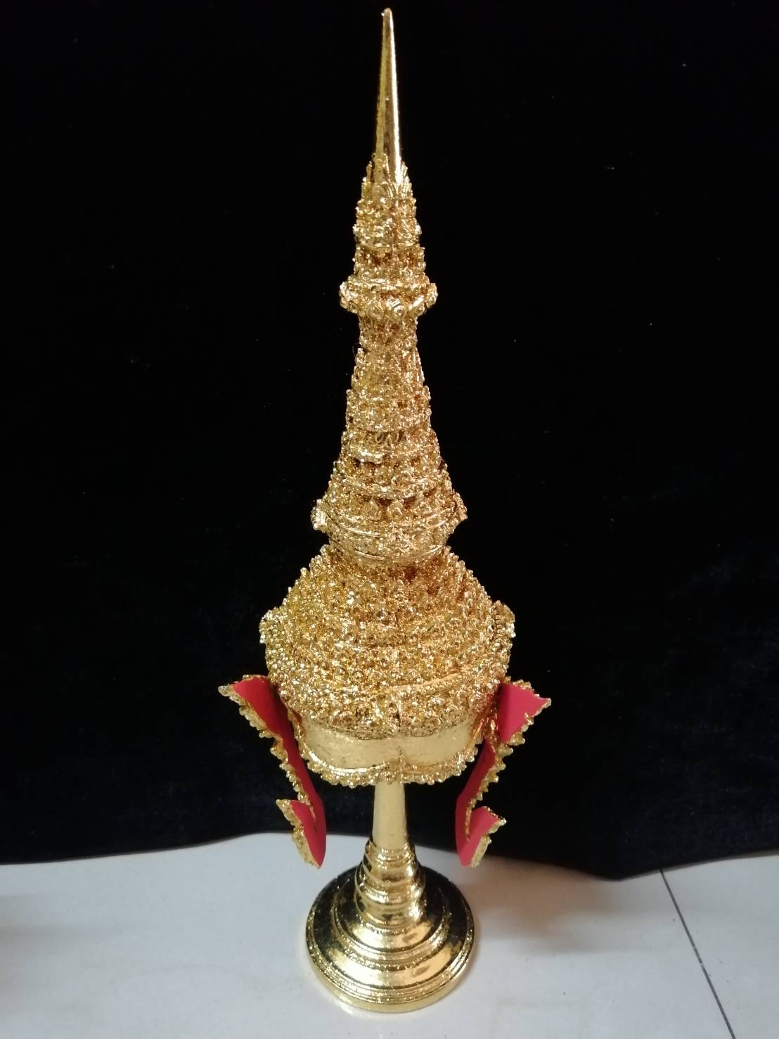 ชฎาพระ ขนาดจัมโบ้ 5 นิ้ว พร้อมฐานปิดทอง