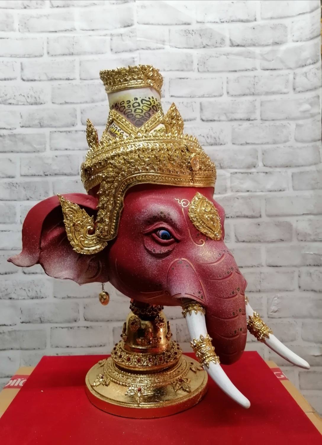 เศียรครู พระพิฆเนศ (ยอดบวช) ขนาดครอบ เกรดพรีเมี่ยม