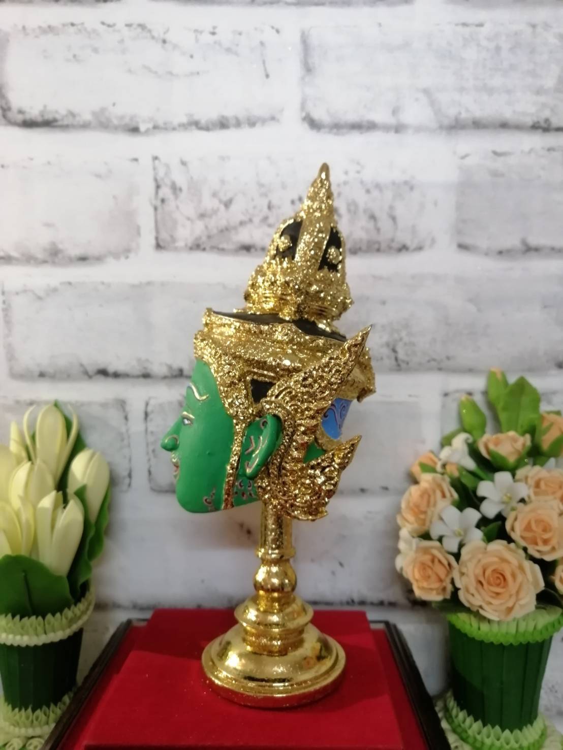 พระวิษณุกรรม ขนาดกลาง เรซิ่น พร้อมฐานปิดทอง