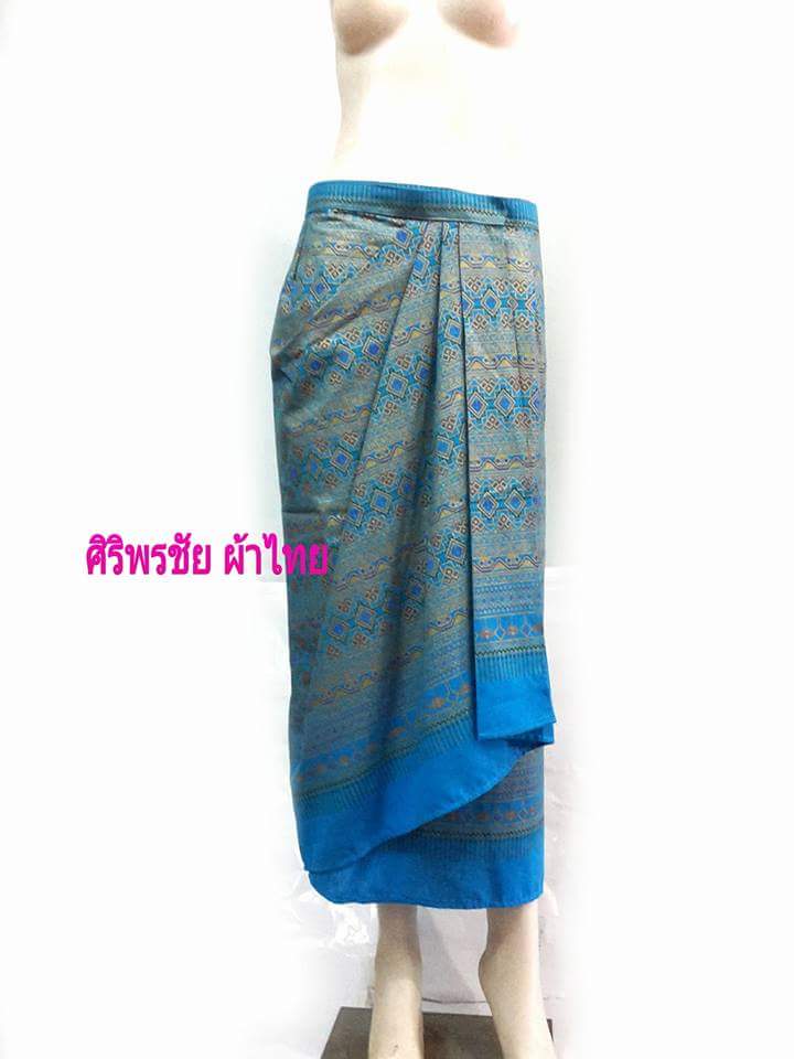 ผ้าถุงผ้าฝ้ายตัดสำเร็จ ไม่ตัดต่อตีน ผ้าลายมัดหมี่ ผ้าถุงตัดสำเร็จแบบป้ายเลื่อนตะขอสามารถเลื่อนได้ไม่เสียทรง อ้วนผอมใส่ได้