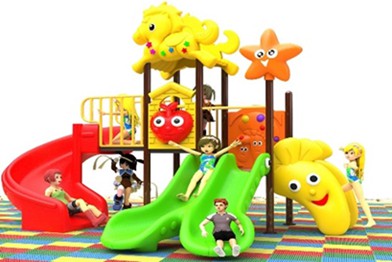 เครื่องเล่นสนาม ชุดม้าน้อยสองสไลด์