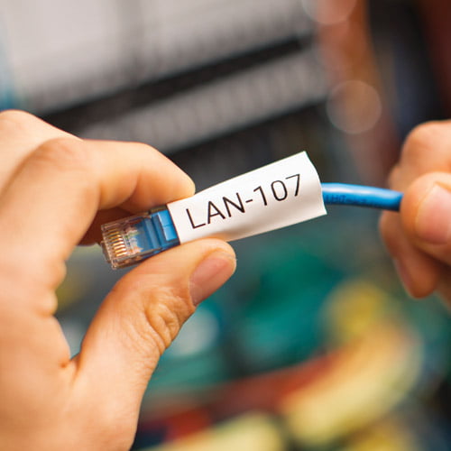 ท่อหดพิมพ์อักษร BROTHER อักษรดำพื้นขาว 17.7 mm for Brother Printer - สำหรับสาย Φ5.4-10.6 mm