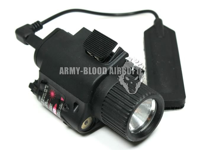 QD M6 Flashlight with Laser (LED)-BK
