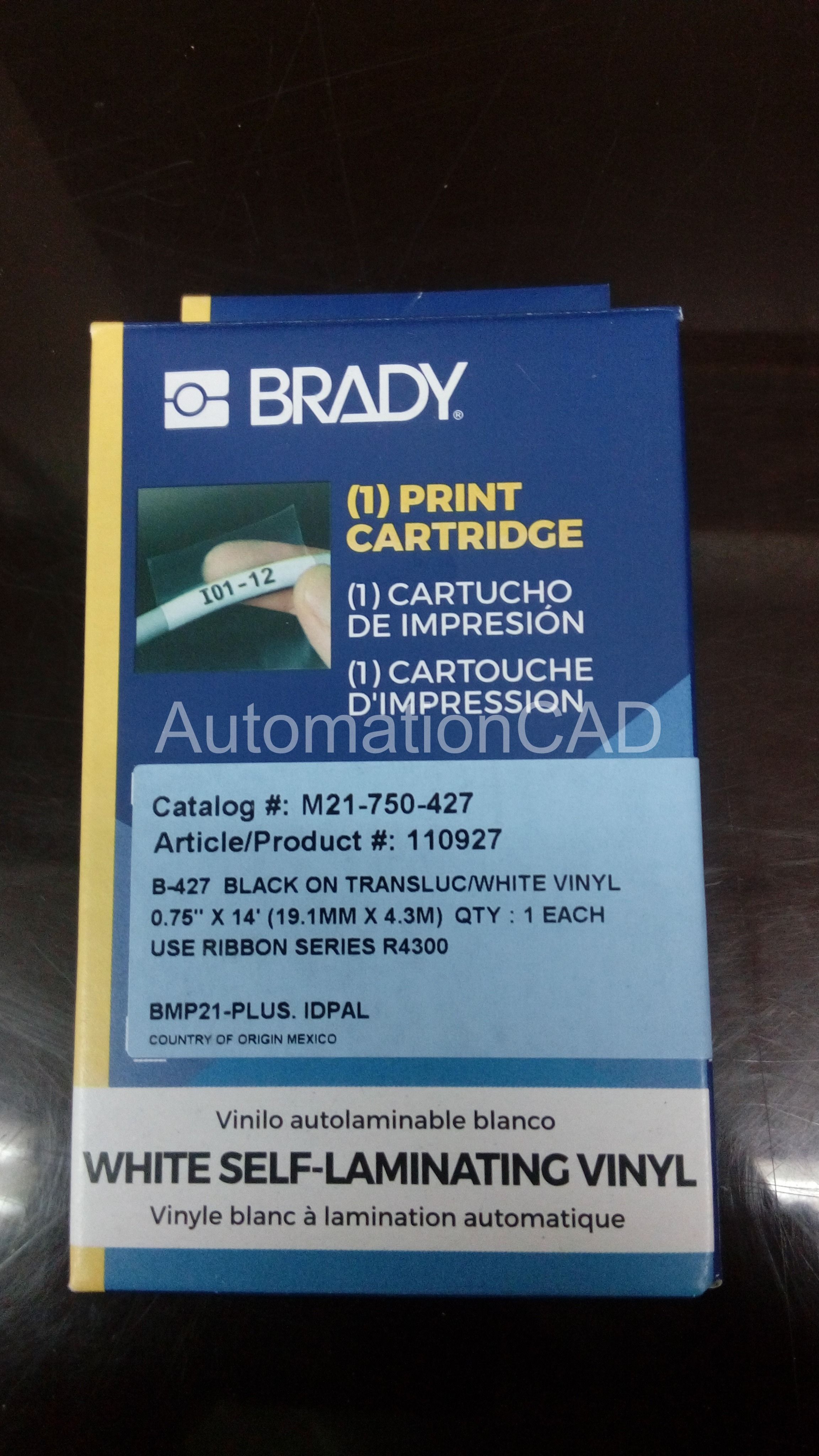 BRADY M21-750-427 สติ๊กเกอร์ BMP21-PLUS - BRADY LABEL PRINTER