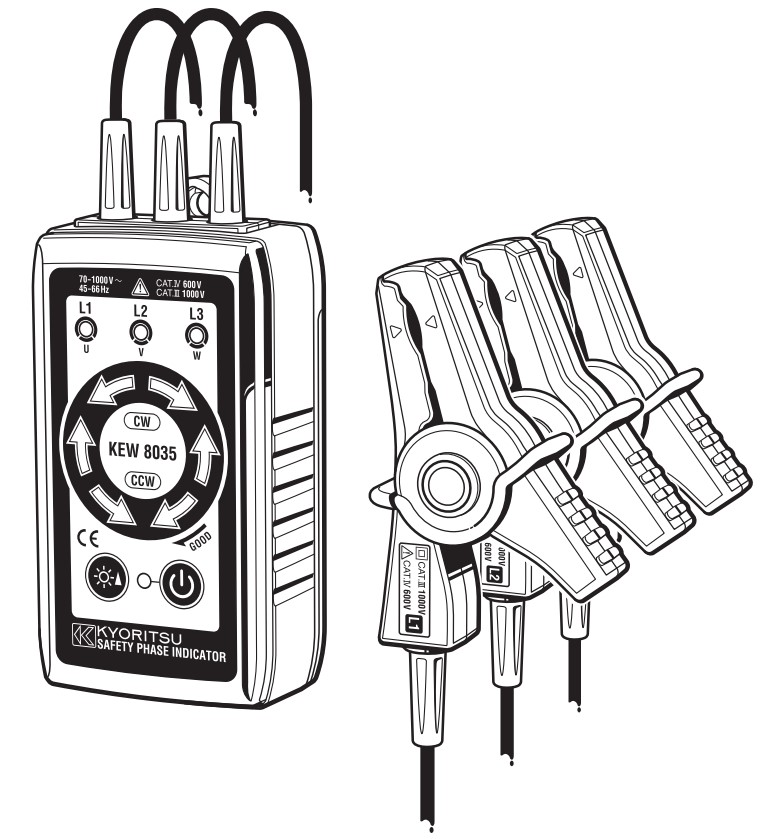 เครื่องวัดลำดับเฟส KYORITSU 8035 เคียวริทสึ Safety Phase Indicator KEW 8035 NON-CONTACT