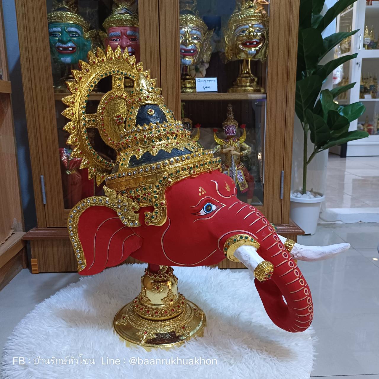 พระพิฆเนศ ขนาดครอบ งานกระดาษ