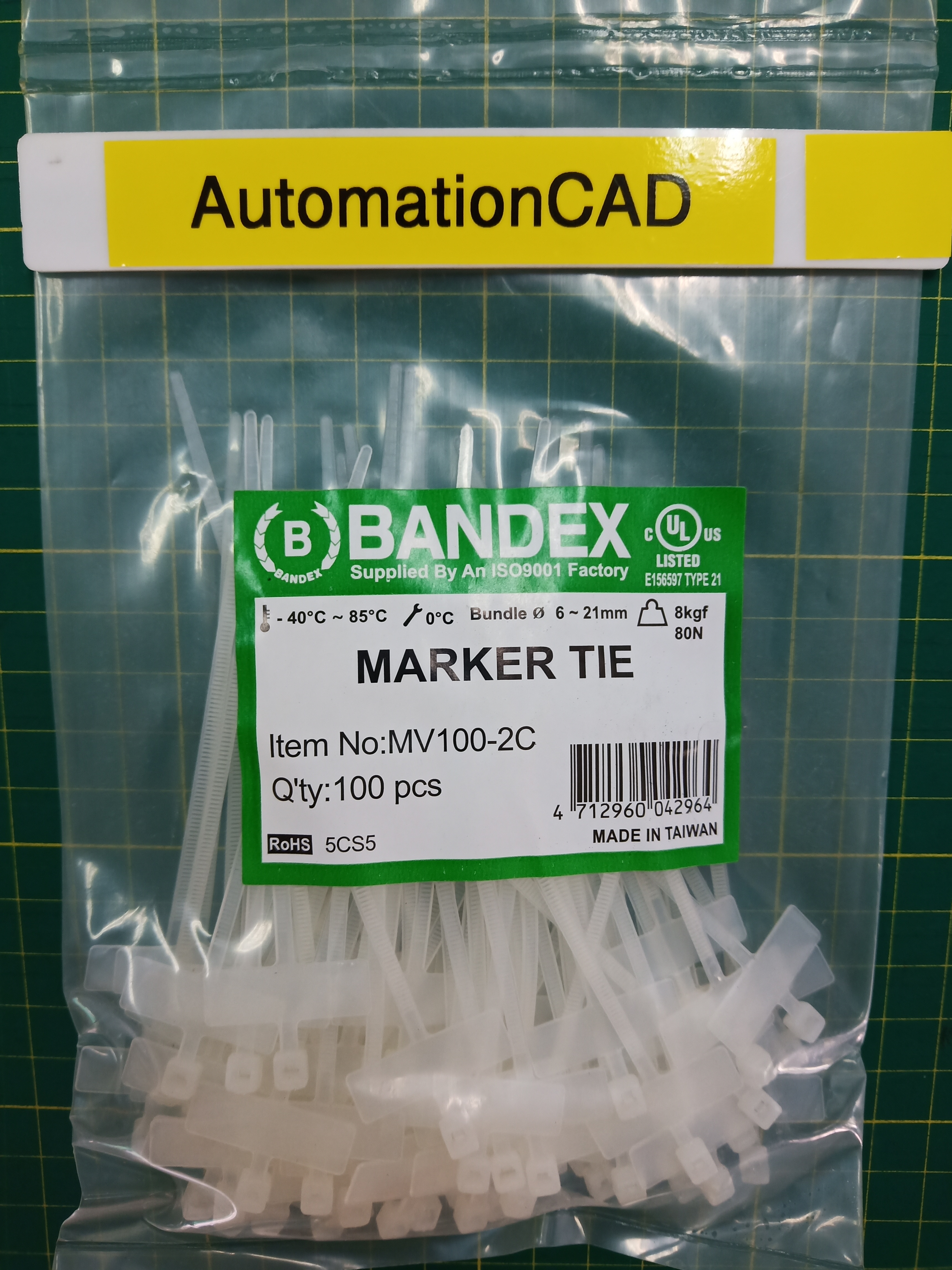 มาร์คเกอร์ไทร์ MARKER TIE BANDEX ที่รัดสายไฟแบบมีป้าย