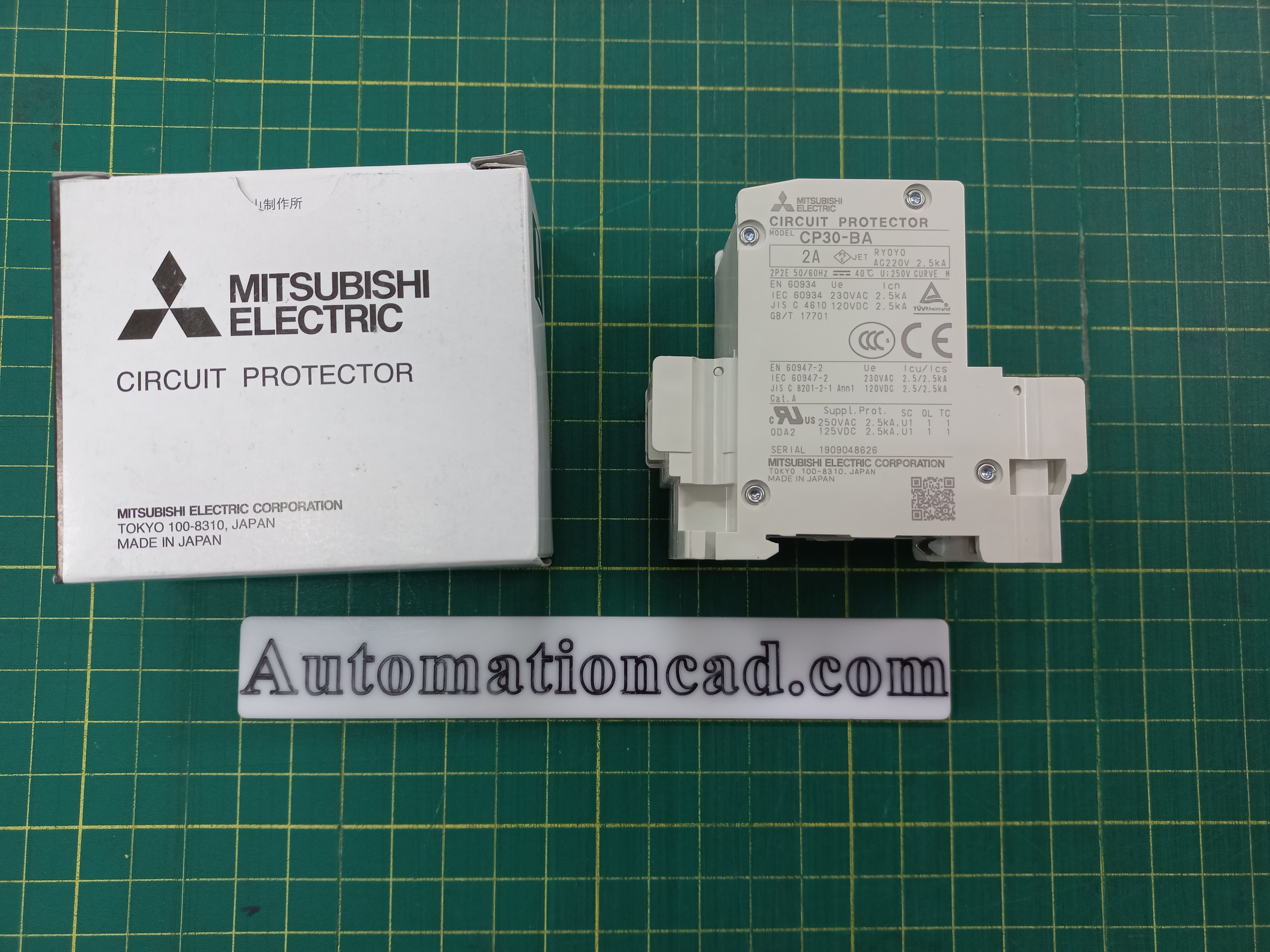 เบรกเกอร์ป้องกันวงจรควบคุม 2เฟส 1-M 2A Circuit Protector MITSUBISHI