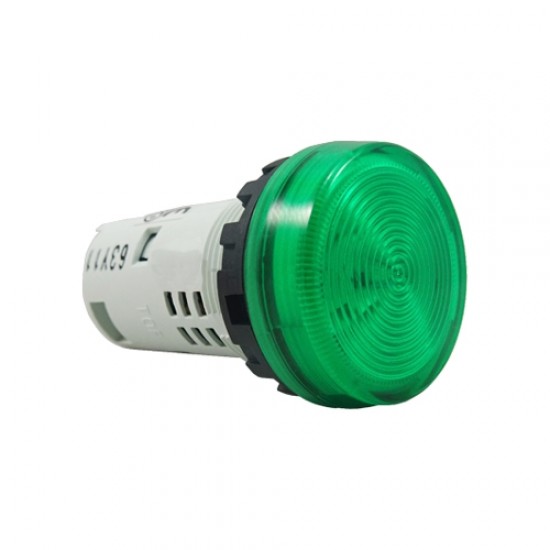 ไพลอตแลมป์ IDEC สีเขียว รู 22 mm Pilot Lamp ไฟ 24 VAC/DC