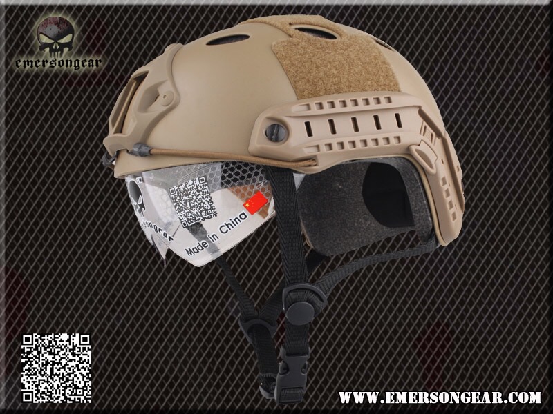 New.หมวกยุทธวิธี Helmet/Protective Pads >> Helmet >> EMERSON FAST Helmet/Protective Goggle PJ Type สีดำ สีทราย สีเทา สีมาดิเคม ราคาพิเศษ