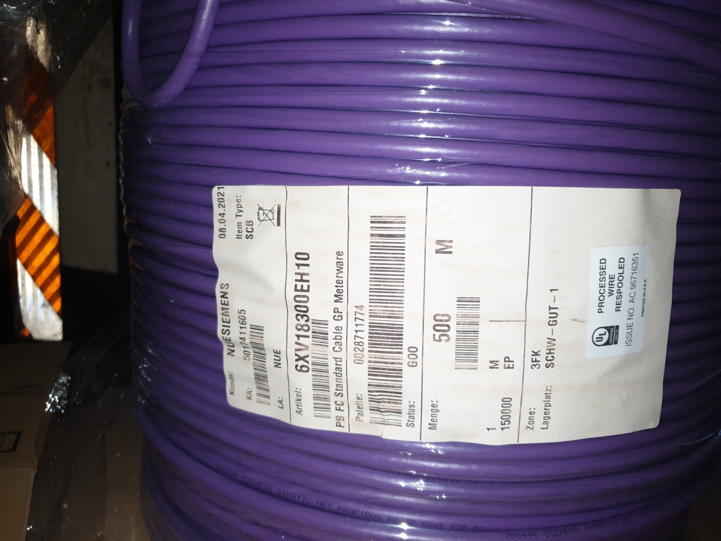 ซีเมนส์ PROFIBUS 6XV1830-0EH10 ของแท้ Siemens PROFIBUS NETWORK SIMATIC