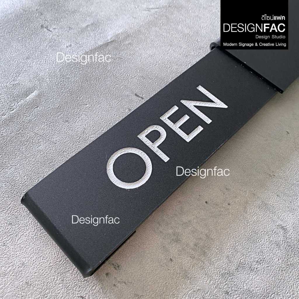 ป้ายเปิดปิดร้าน ป้ายOPEN CLOSED ป้ายเลื่อนติดด้านนอกกระจก ป้ายร้าน โมเดิร์นมินิมอล มูจิ,Designfac