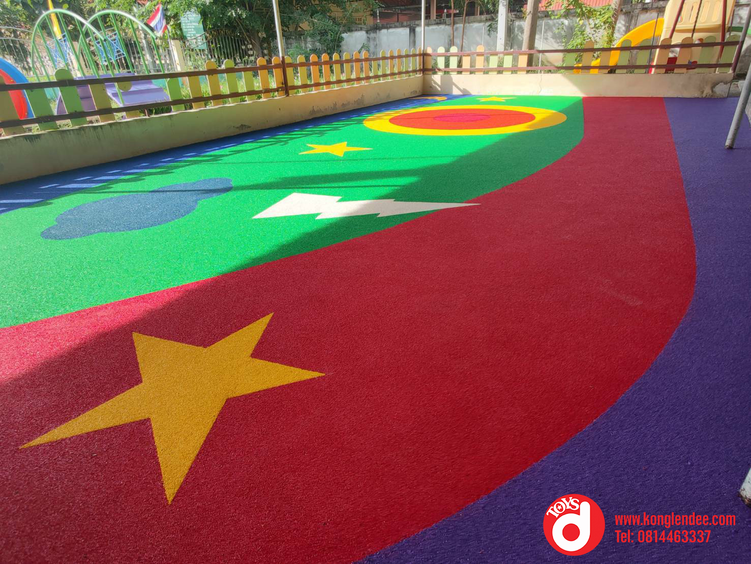 พื้นยาง EPDM พื้นยางกลางแจ้ง ยางปูพื้นสนามEPDM