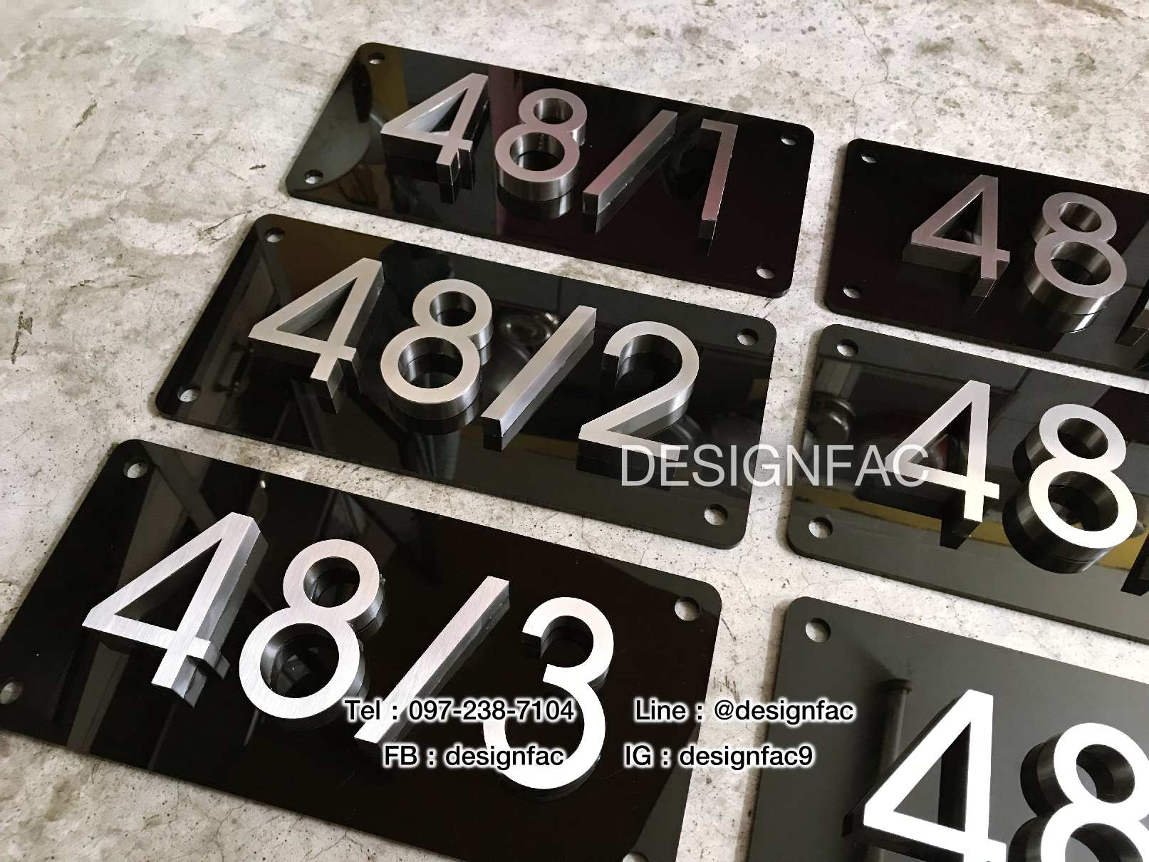 ป้ายบ้านเลขที่สแตนเลส ป้ายสวย เรียบหรูสไตล์โมเดิร์น