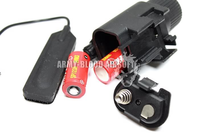 QD M6 Flashlight with Laser (LED)-BK