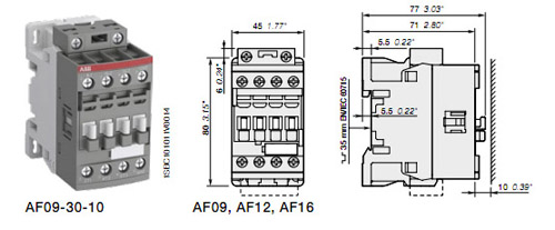 แมกเนติก AF12-30-01 ABB 5.5kW Magnetic Contactor คอยล์ 220VAC