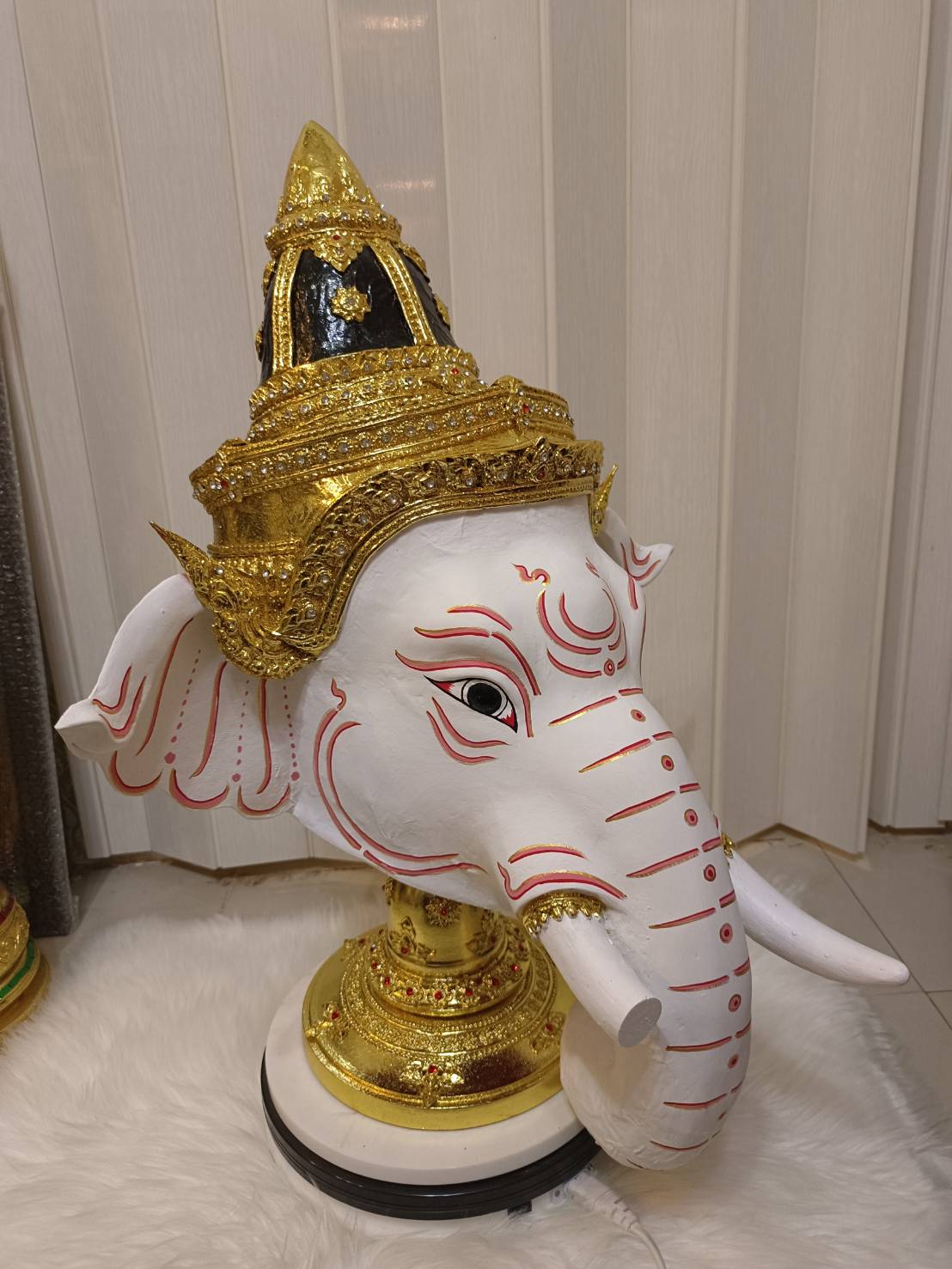 พระพิฆเนศ ขนาดครอบ (สีขาว)