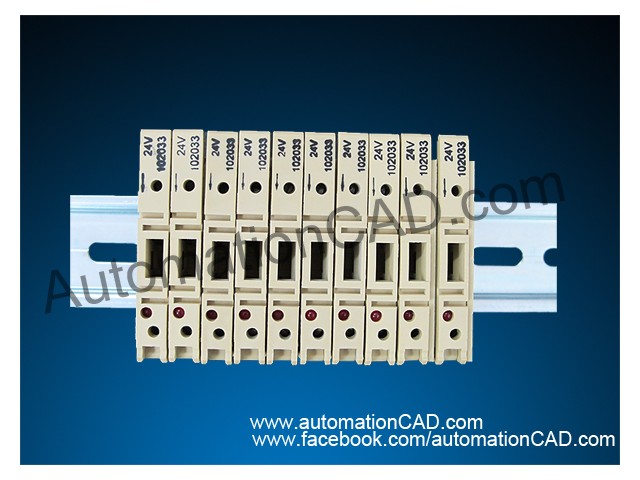 TERMINAL FUSE เทอร์มินอลฟิวส์ 10A ไฟ LED 24VDC