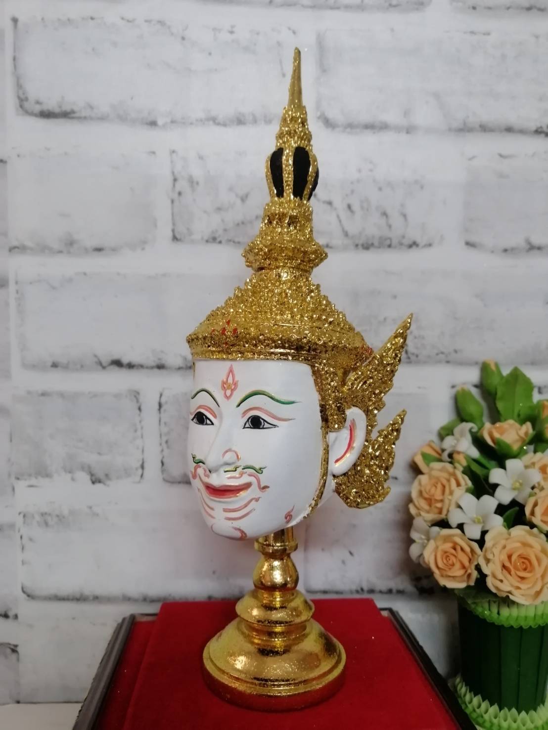 พระอิศวร ขนาดกลาง เรซิ่นปิดทอง พร้อมฐานปิดทอง