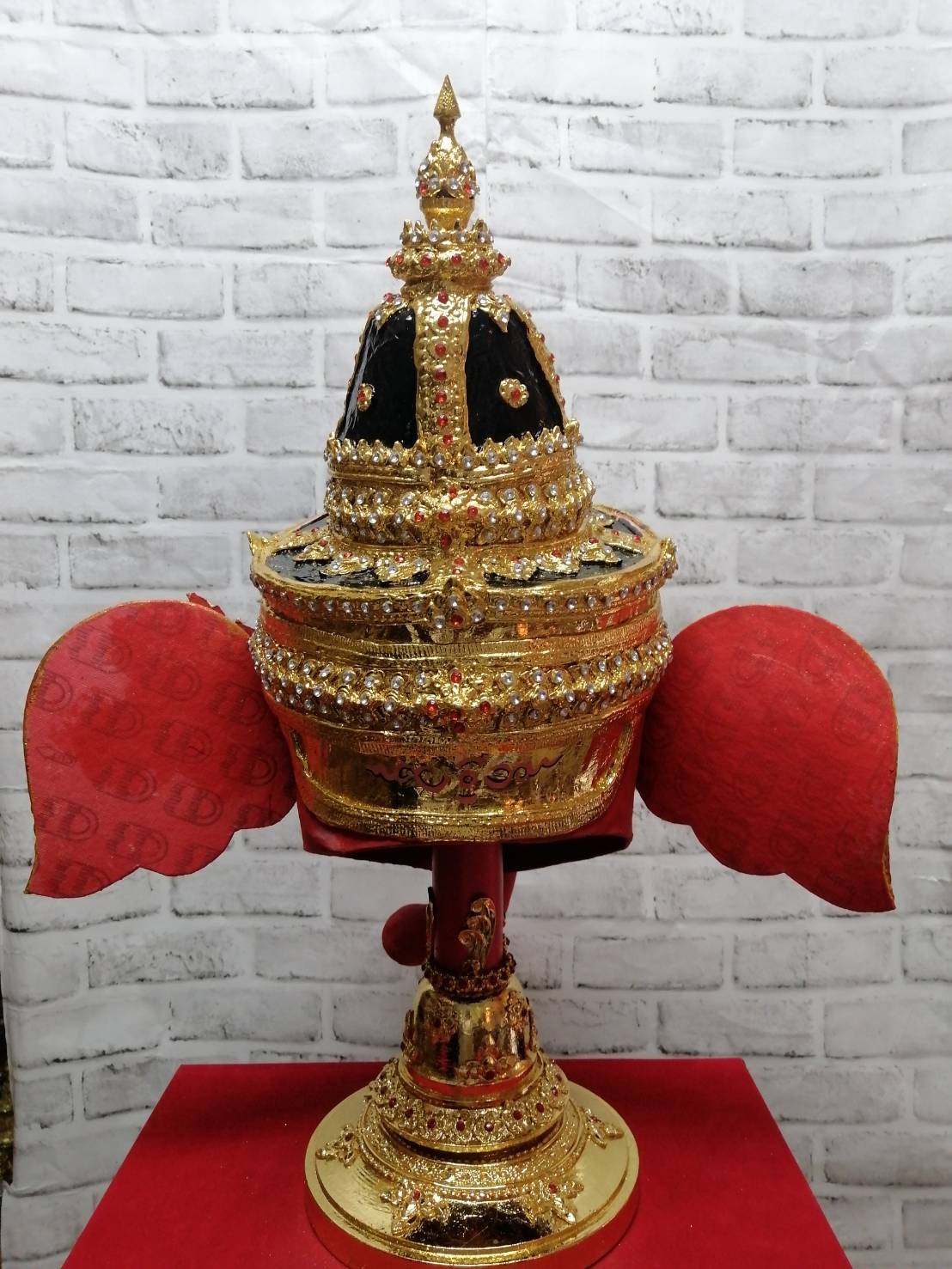 พระพิฆเนศ ขนาดครอบ (สีแดง)