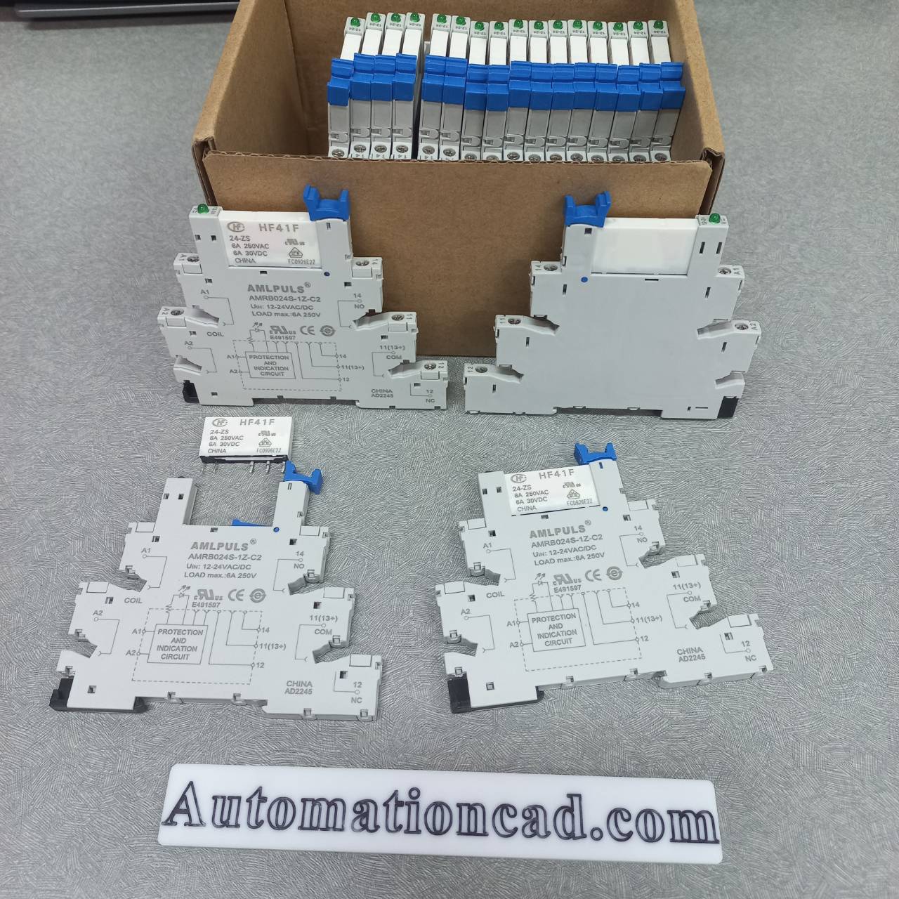 RELAY รีเลย์ 24Vdc พร้อมซอคเกต HF41 HONGFA SLIM RELAY 2966171 เทียบเท่ากับ 2961105 PHOENIX CONTACT