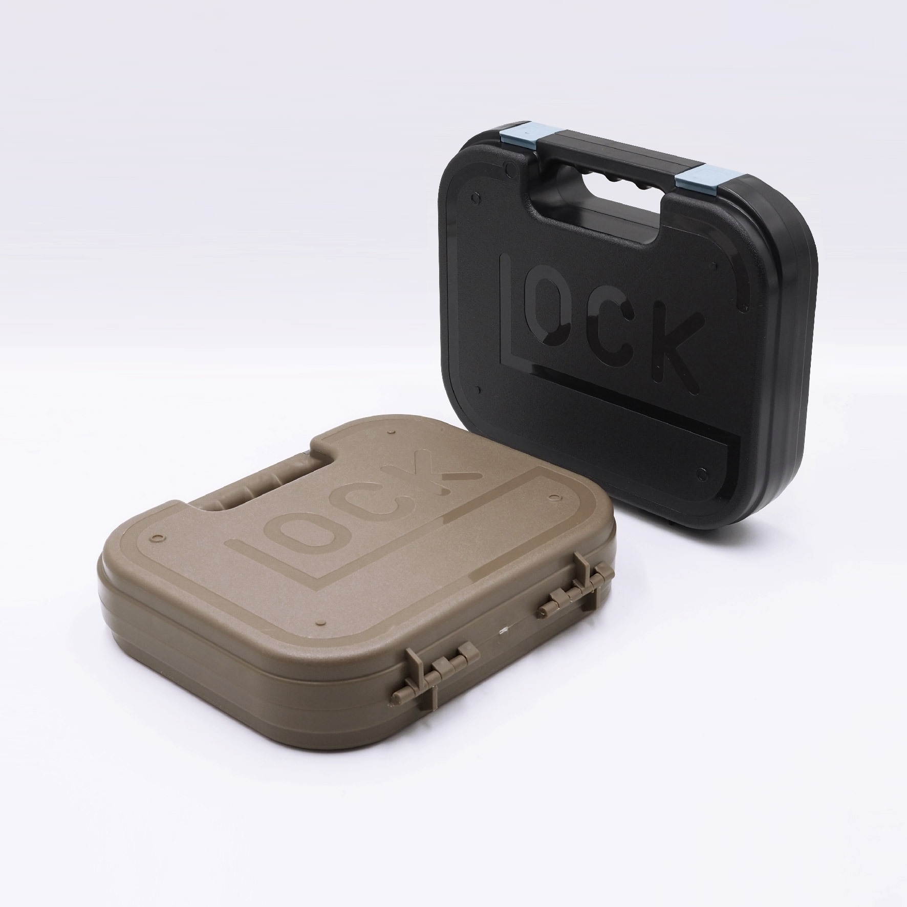 New. กล่องใส่ปืนสั้น GLOCK -ผลิตจากพลาสติกไฟเบอร์ชนิดแข็งพิเศษ -ด้านบุด้วยโฟม กันกระแทกได้ดี -ขนาด ยาว 10.5" * กว้าง 9" * สูง 2.5" 2 สี #ดำ #ทราย