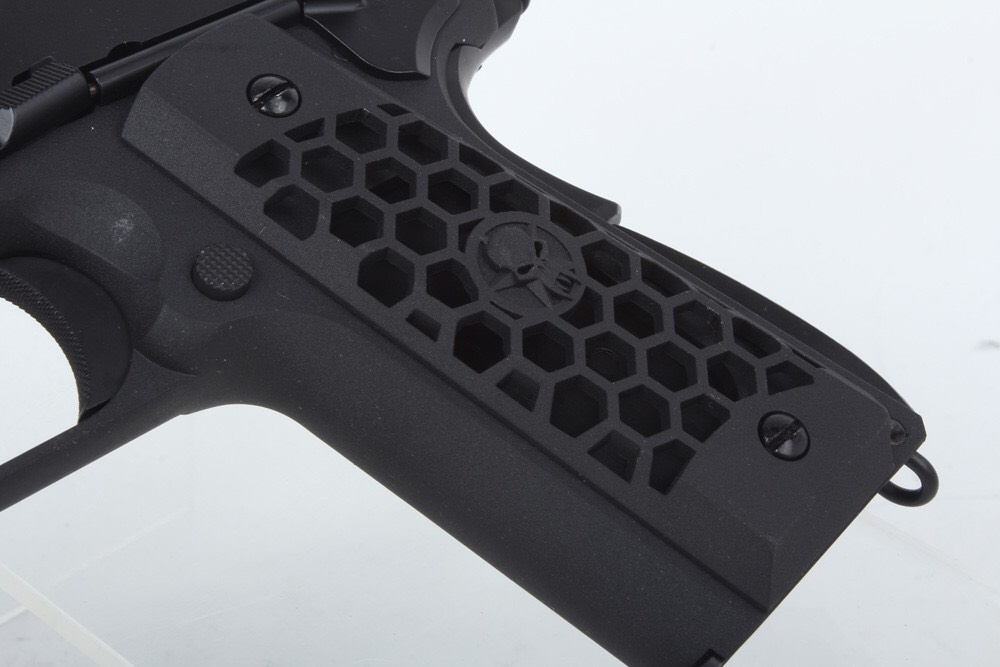 New.WE M1911 HEX CUT Custom GBB Pistol (Silver) ราคาพิเศษ