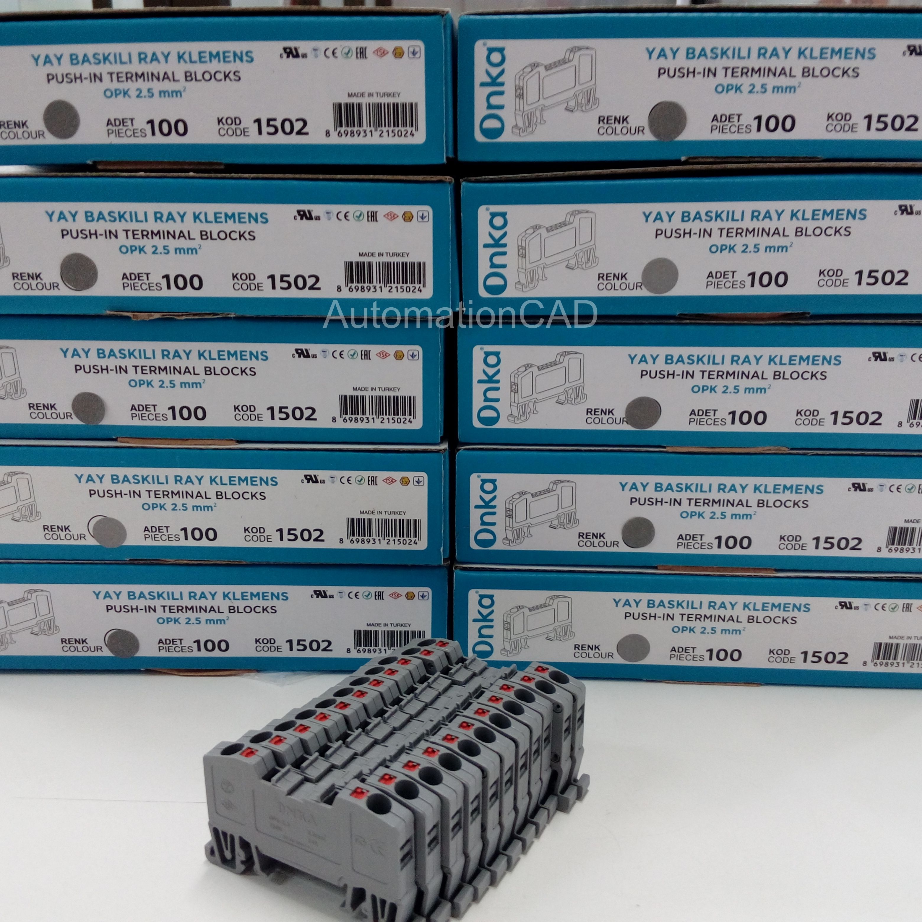 สปริงเทอร์มินอล Onka-1502 สาย 2.5 mm² 24A Terminal ONKA