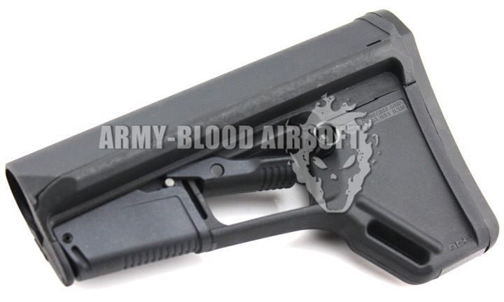 MAGPUL ACS-L Carbine Stock with Enhanced Rubber Butt-Pad, 0.70 & 5.56 NATO (.223) Dummy Rounds (BK)